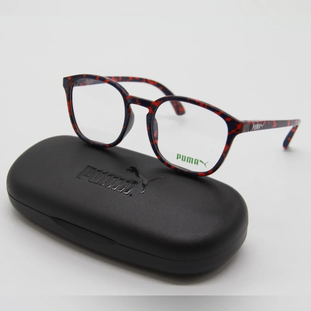 NEW PUMA PU0080O 002 RED BLUE EYEGLASSES PUMA PU00800